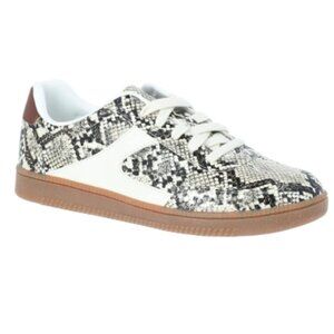 No Boundaries Women's Lace Up Sport Sneakers Snake Print